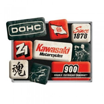 Набор из 9 магнитов Nostalgic Art Kawasaki Motorcycle (83114)